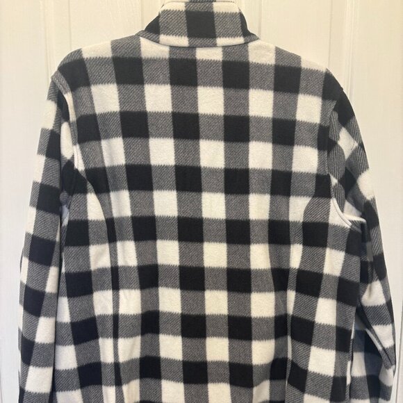 Amazon Essentials Polar Fleece Jacket - Size 1X - Black and White Full-Zip - Picture 2 of 5